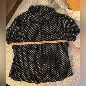 Jones New York - Black and White Polka Dot Top